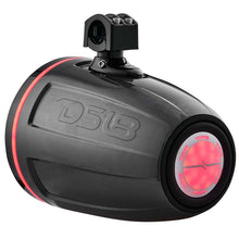 Load image into Gallery viewer, DS18 Marine And Powersports Towers 10in RGB LED Lights Black Carbon Fiber Speakers Not Included
