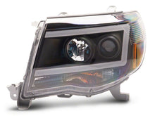 Load image into Gallery viewer, Raxiom 05-11 Toyota Tacoma Axial Series LED DRL Projector Headlights- Black Housing (Clear Lens)