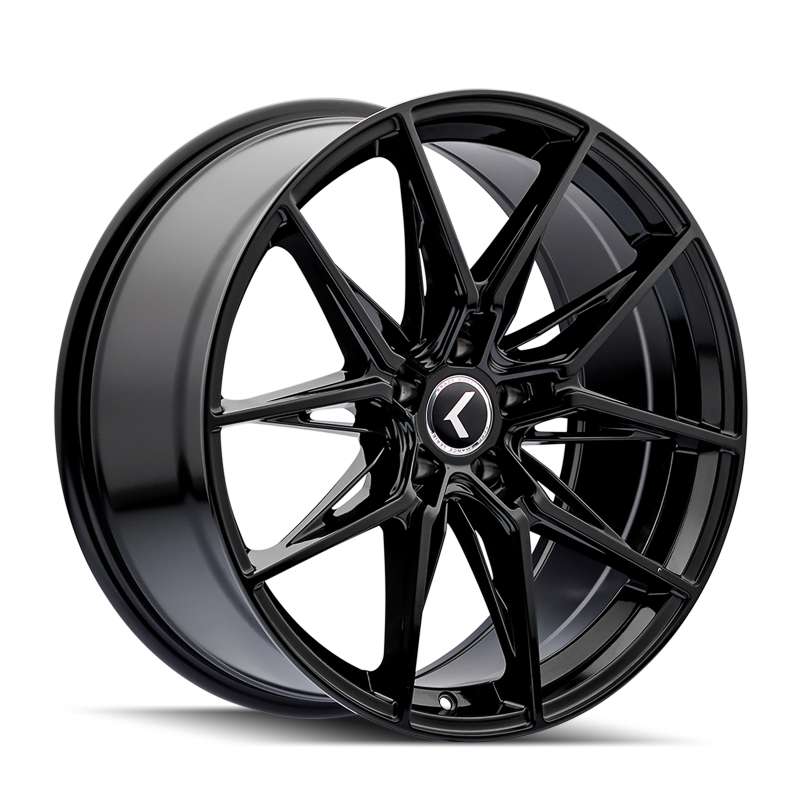 Kraze KR196 Evolve 19x8.5 / 5x112 BP / 30mm Offset / 66.56mm Hub Gloss Black Wheel