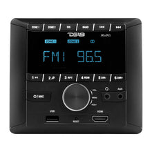 Load image into Gallery viewer, DS18 RV and Trailer Headunit w/ 2.75in LCD screen 2 Zones 4 volts Output HDMI BT RDS 4 x 50 Watts