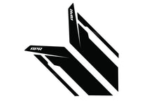 Load image into Gallery viewer, APR Sideburn Stickers - Black APR/Black Stripe (Pair) PM100344
