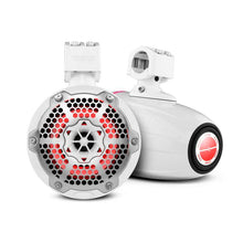 Load image into Gallery viewer, DS18 Tower Speakers 6.5in 1in Driver 150 Watts RMS w/ RGB LED Lights White