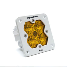 Load image into Gallery viewer, Baja Designs Squadron 2.0 Pro LED Wide Cornering (Flush Mount) - Baja Amber w/White Housing