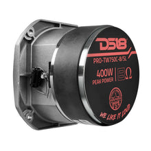 Load image into Gallery viewer, DS18 4in Super Bullet Tweeter 200 Watts RMS 1.5in Titanium Vc 8 ohm Silver