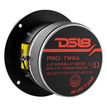 Load image into Gallery viewer, DS18 4.5in Super Bullet Tweeter 280 Watts RMS 1.75in Titanium Vc 4 ohm