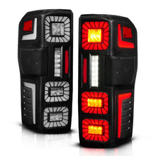 Load image into Gallery viewer, ANZO 23-26 Ford Super Duty LED Tail Light Seq Signal- Black Full- Pair 311492X