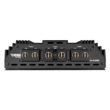 Load image into Gallery viewer, DS18 1-Chnl Amp 18000 Burst/0.67ohm 10000/1ohm 5800/2ohm 3500/4ohm Watts RMS w/ Voltmeter Black