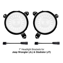Load image into Gallery viewer, XK Glow Universal Headlight Mounting Brackets for Jeep Wrangler JL and Gladiator JT Models 7In XK-MNT-JL
