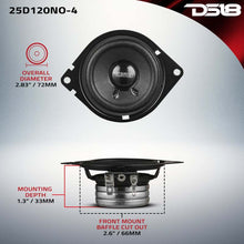 Load image into Gallery viewer, DS18 2.5in 60 Watts RMS 4 ohm Neodymium Full Range OEM Dashboard Loudspeakers