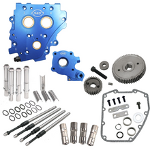 Load image into Gallery viewer, S&amp;S Cycle 2006 Dyna/2007+ BT Gear Drive Cam Chest Kit w/o Cam - Chrome Pushrod Tubes