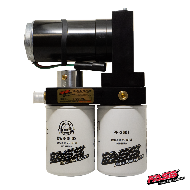 FASS 00-05 Ford Powerstroke F250/F350 (Excursion 6.0 and 7.3L) 250gph No Drop Titanium Fuel System SNDTSF15250F220G