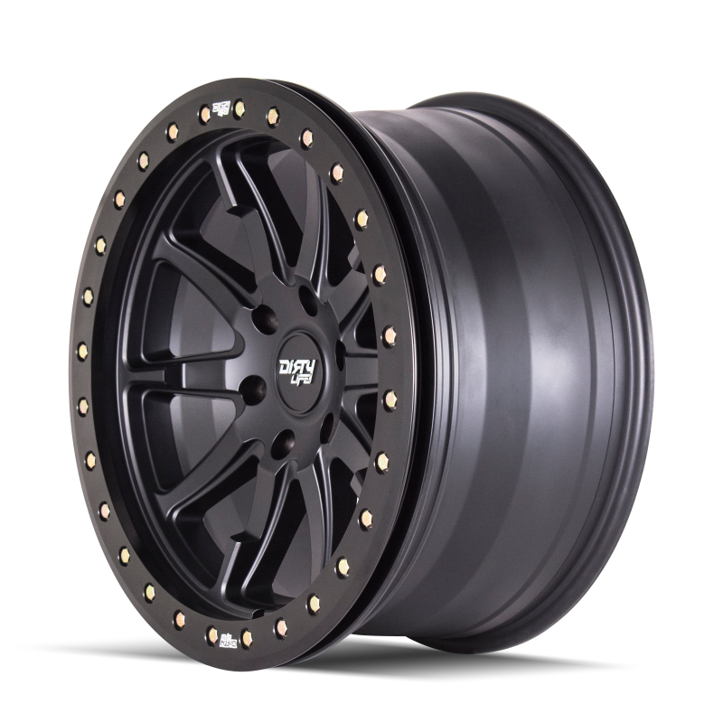 Dirty Life 9304 DT-2 20x9 / 6x135 BP / 12mm Offset / 87.1mm Hub Matte Black Wheel - Beadlock - GTR Auto