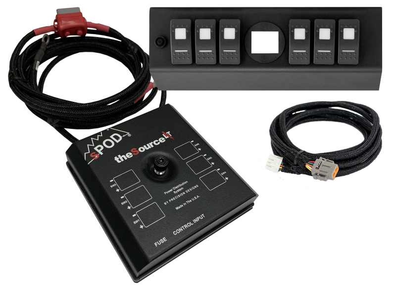 sPOD 09-18 Jeep Wrangler JK SourceLT w/Genesis Adapter and Blue LED Switch Panel