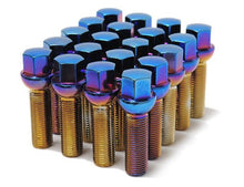 Load image into Gallery viewer, Wheel Mate Mevius Lug Bolt Set of 20 - Blue Neon 14x1.50 40mm Cone 60 DEG TAP