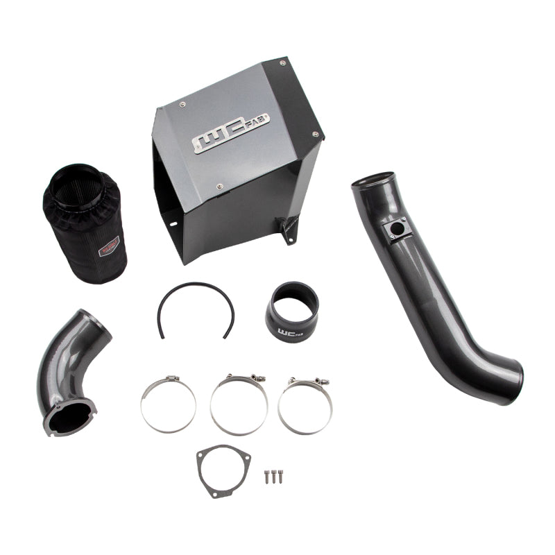 Wehrli 01-04 Duramax LB7 4in Intake Kit with Air Box Stage 2 - WCFab Grey - GTR Auto