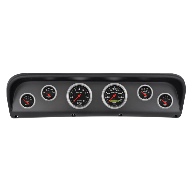 Autometer Sport-Comp Direct Fit Dash Kit 67-72 Ford F100 (2 x 3-3/8in. / 4 x 2-1/16in.) 2938-11