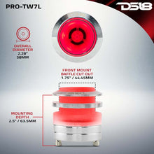 Load image into Gallery viewer, DS18 2.3in Super Bullet Tweeter 100 Watts RMS 1in Titanium Vc 4 ohm RGB LED Lights