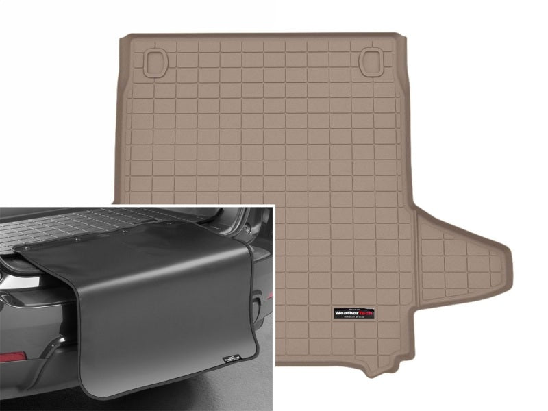 WeatherTech 24-26 Porsche Panamera Trunk Cargo Liner w/Bumper Protector - Tan 411781SK
