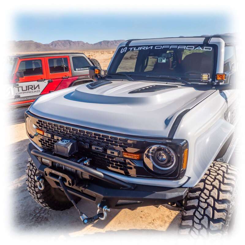 Turn Offroad 21-26 Ford Bronco Heat Extraction Fiberglass Hood HT-HD-M1