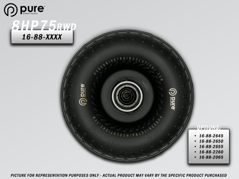 Pure Drivetrain 8HP75 High Performance Billet Race Torque Converter - 26/50 Stator - RWD