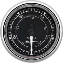 Load image into Gallery viewer, AutoMeter Chrono 2-1/16in 18V Digital Stepper Motor Voltmeter Gauge - Chrome 9791