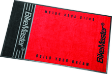 Load image into Gallery viewer, BikeMaster 5ft x 3ft Track Mat - Red/Black