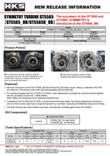 Load image into Gallery viewer, HKS SYMMETRY TURBINE GT5565 BB 3BOLT A/R 0.73 14001-AK077
