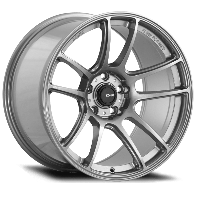 Konig Heliogram 18X8.5 5X114.3 ET32 Titanium Metallic Knurled Bead Flow Formed - GTR Auto