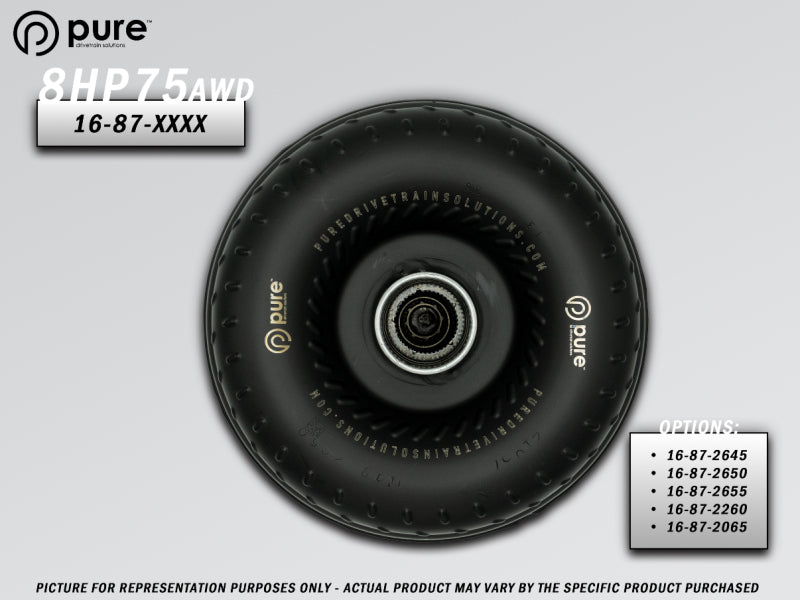 Pure Drivetrain 8HP75 High Performance Billet Race Torque Converter - 26/45 Stator - AWD