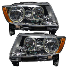 Load image into Gallery viewer, Oracle 11-13 Jeep Grand Cherokee Pre-Assembled Halo Headlights (Non HID) Chrome - Blue