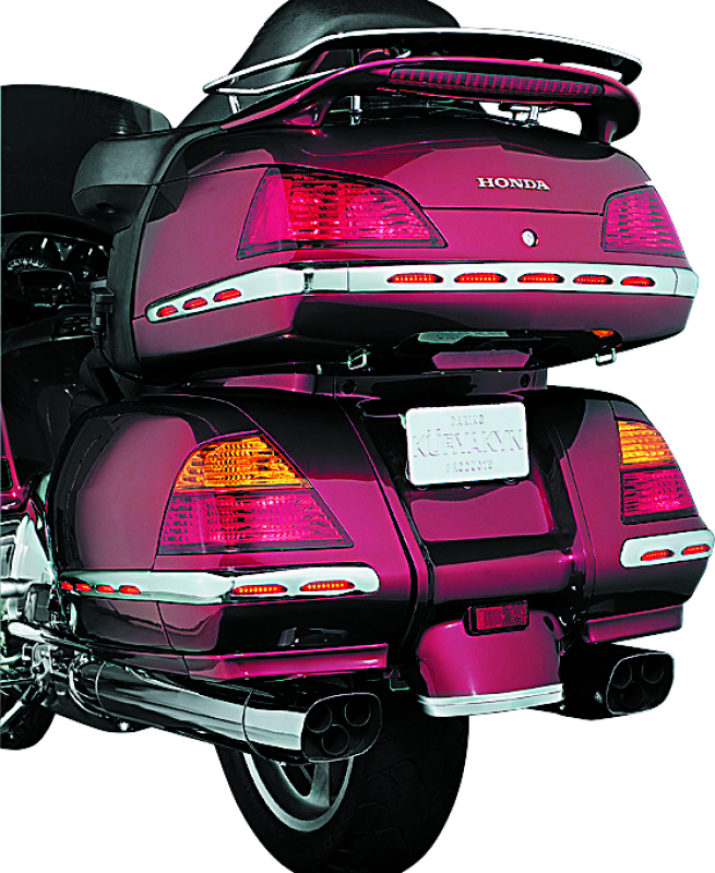 Kuryakyn L.E.D. Trunk Molding For 01-10 GL1800 Chrome Red Lens - GTR Auto