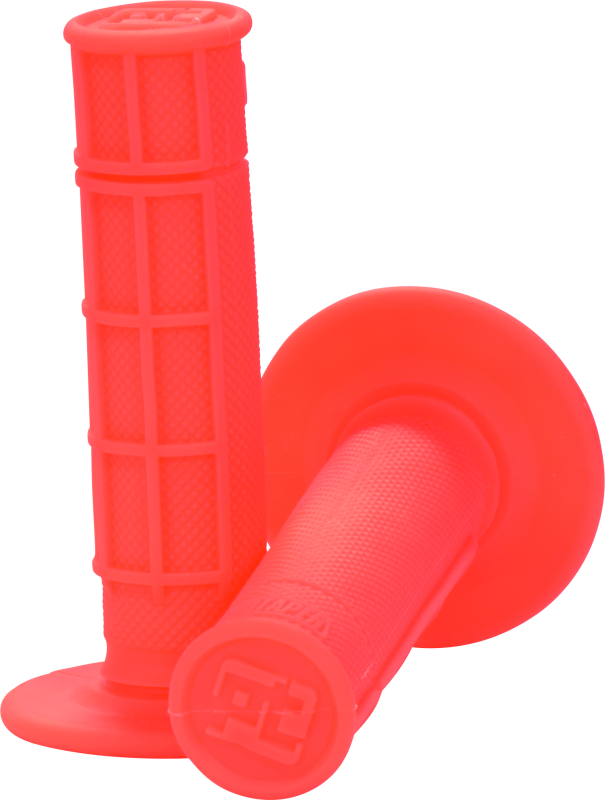ProTaper 1/2 Waffle Grips - Neon Red - GTR Auto