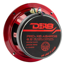 Load image into Gallery viewer, DS18 6.5in 250 Watts RMS 4 ohm Mid-Range Loudspeaker RGB Bullet Loudspeaker