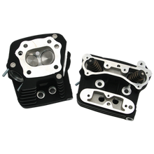 Load image into Gallery viewer, S&amp;S Cycle 84-99 Performance Replacement Low Compression 76cc Cylinder Heads - Wrinkle Black
