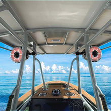 Load image into Gallery viewer, DS18 Marine And Powersports Towers 8in 125 Watts RMS RGB LED Lights Red
