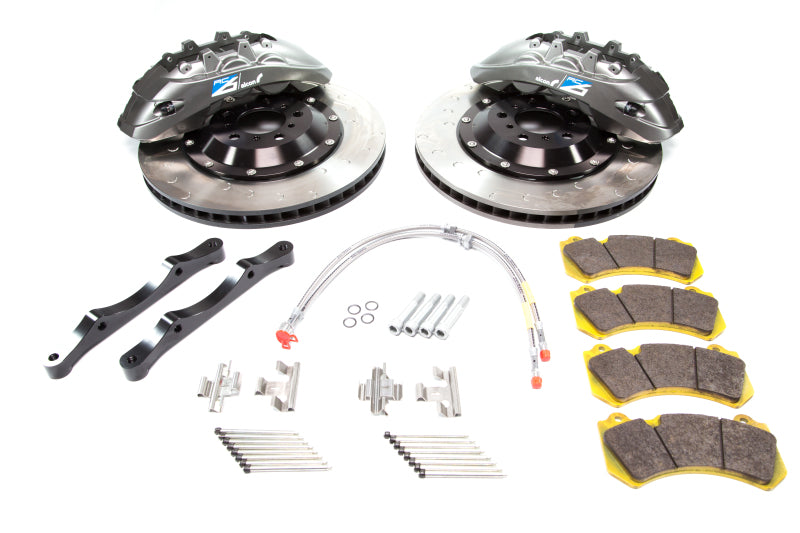Alcon 2009+ Nissan GT-R R35 412x36mm Rotor 6 Piston Caliper RC6 Front Axle Kit - Grey ALABKF7059ZG04