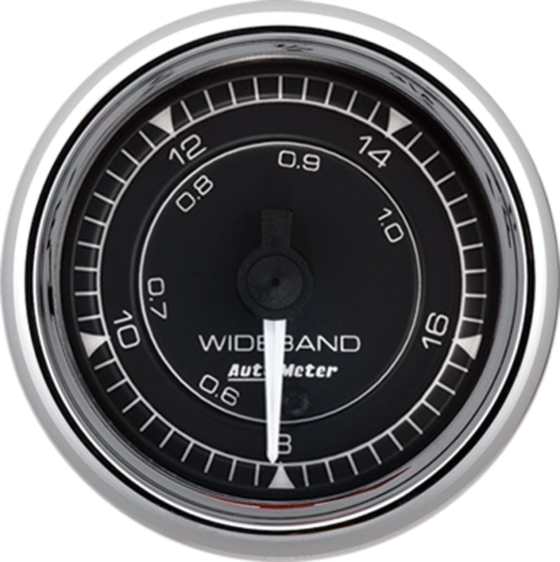 AutoMeter Chrono 2-1/16in 8:1-18:1 Stepper Motor Air/Fuel Ratio-Wideband Analog Gauge - Chrome 9770