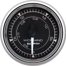 Load image into Gallery viewer, AutoMeter Chrono 2-1/16in 8:1-18:1 Stepper Motor Air/Fuel Ratio-Wideband Analog Gauge - Chrome 9770
