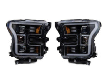Load image into Gallery viewer, Raxiom 15-17 Ford F-150 G3 Projector Headlights w/ LED Accent- Black Housing (Clear Lens)