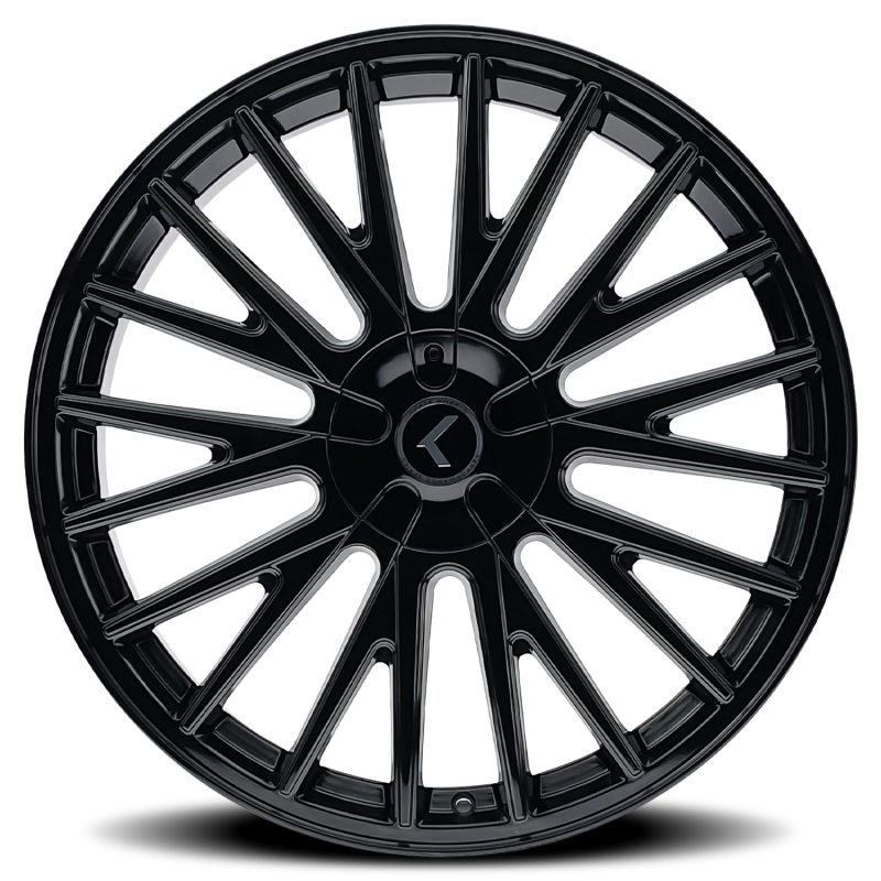 Kraze KR185 Double Down 20x8.5 / 5x108/114.3 BP / 38mm Offset / 73mm Hub Gloss Black Wheel