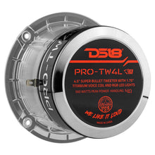 Load image into Gallery viewer, DS18 4.5in Super Bullet Tweeter 280 Watts RMS 1.75in Titanium Vc 4 ohm RGB LED Lights