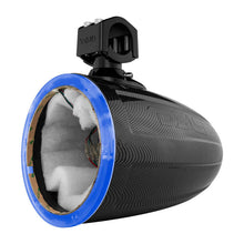 Load image into Gallery viewer, DS18 Marine And Powersports Towers 8in RGB LED Lights Black Carbon Fiber Speakers Not Included