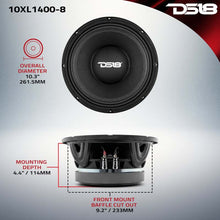 Load image into Gallery viewer, DS18 10in 700 Watts RMS 8 ohm Mid-Range Loudspeakers