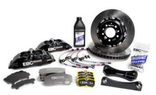 Load image into Gallery viewer, EBC Racing 04-09 Honda S2000 AP2 Black Apollo-4 Calipers 330mm Rotors Front Big Brake Kit