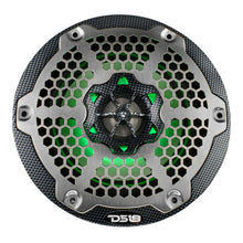 Load image into Gallery viewer, DS18 NXL-M Series Spkr w/ RGB LED Lights 6.5in 2-Way 125 Watts RMS 4 ohm Black Crbn Fiber w/ Cover