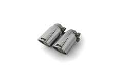 Load image into Gallery viewer, Remus Stainless Steel 84mm Angled Rolled Edge Chrome w/Adj Clamp Tail Pipe Set (Quad Tips)