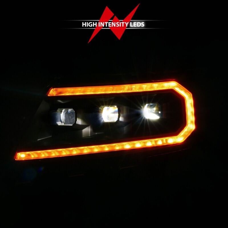 ANZO 15-22 Chevy Colorado Full LED Headlights w/ Initiation (Amber DRL) - Black - GTR Auto