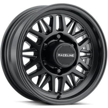 Load image into Gallery viewer, Raceline 451B Ryno TR Trailer 16x6in / 6X5.5 BP / 0mm Offset / 4.25mm Bore - Satin Black