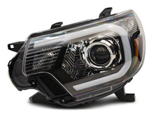 Load image into Gallery viewer, Raxiom 12-15 Toyota Tacoma Axial Series Projector Headlights w/ LED Bar- Black Housing (Clear Lens)
