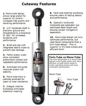 Load image into Gallery viewer, Ridetech 63-65 Buick Riviera Front HQ Shock / 5.75in Stroke / Extra Wide T-Bar/Stud - Single